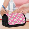 Packing Organizers 1pc Double Layer Flip Pencil Case - Foundation Daisies, Large Capacity, Portable Polyester Pen Storage Bag with Zipper Closure, Ide