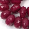 Stone Genuine Natural Faceted Brazil Red Ruby Gemstone Rondelle Loose Beads 15'' - (Size:5x8mm)