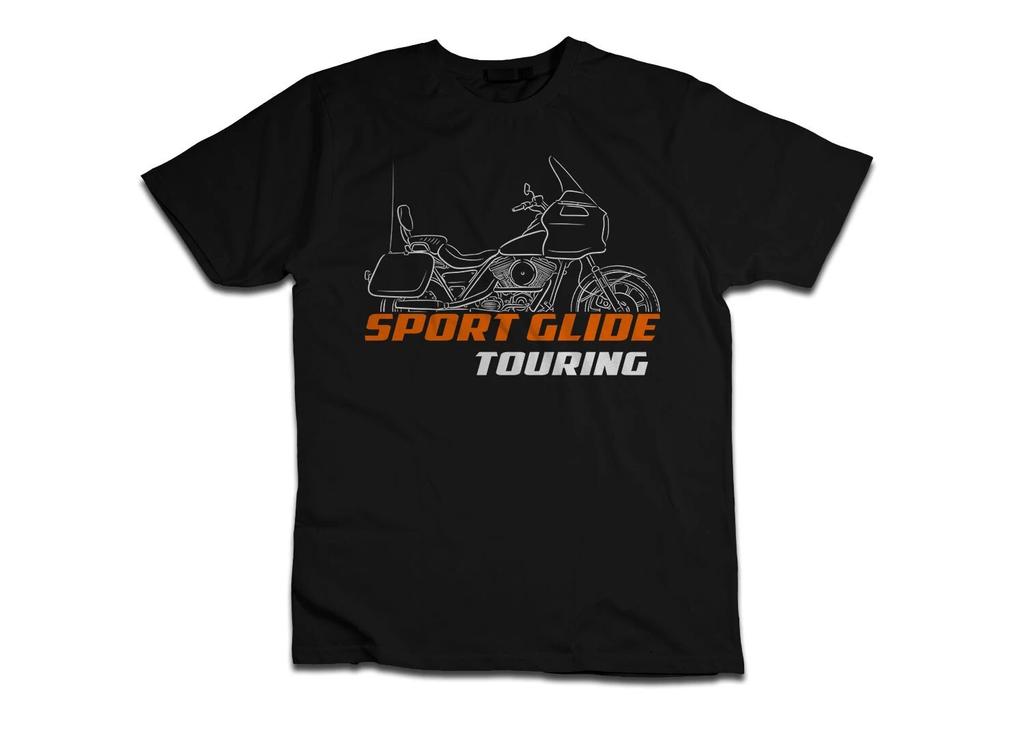 Unisex T-Shirt Lässig Harleys Fxrt Sport Glide 19831992 T-Shirt Motorrad Davidsons Grafik Sommer Kurzarm