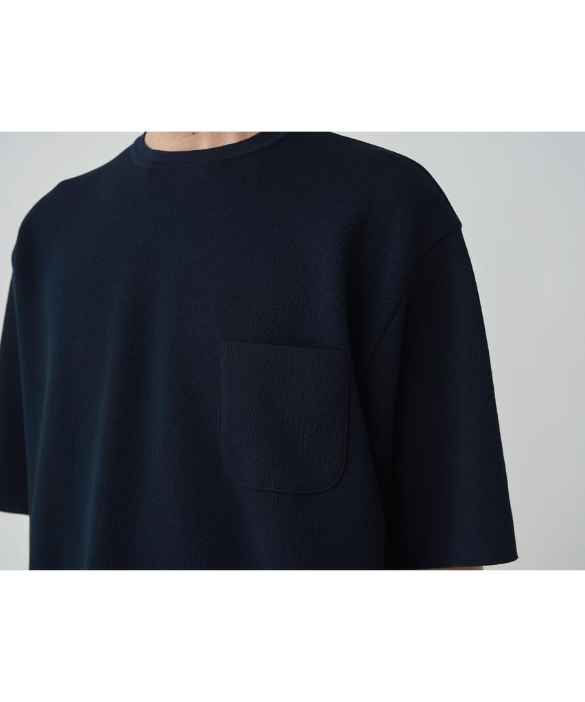 Snow Peak Knit Pullover Short Sleeve Size and Co/Pe KN-25SU002 T-Shirt, Navy, S, Men's Women's