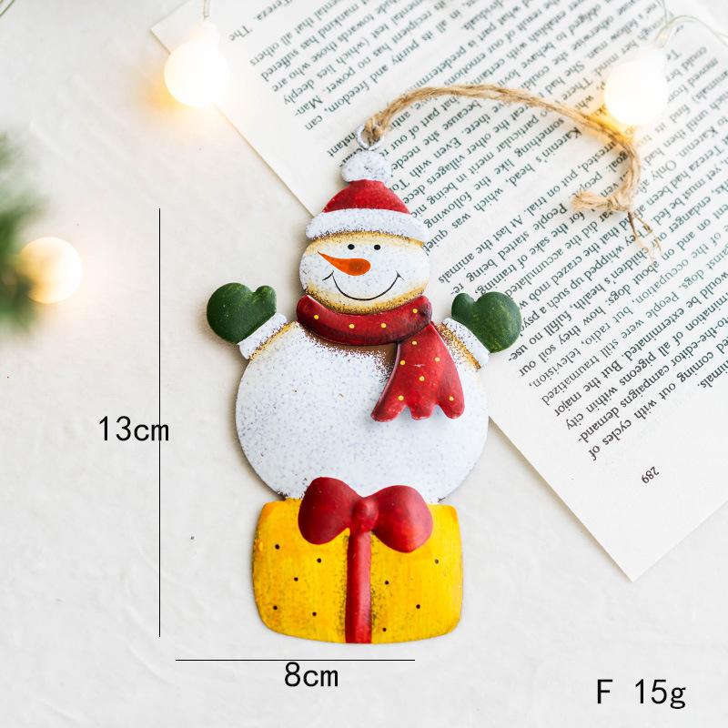 New Arrival boże narodzenie kutego żelaza dzwonek bałwanek łoś wisiorek ozdoba 2023XMAS Home Decor ozdoba choinkowa Natal Navidad