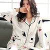 Spring and Autumn Pajamas Women's Large-size Long-sleeved Autumn and Winter Suits Ins Natural Wind Loose Women's Loungewear Can Be Worn Outside