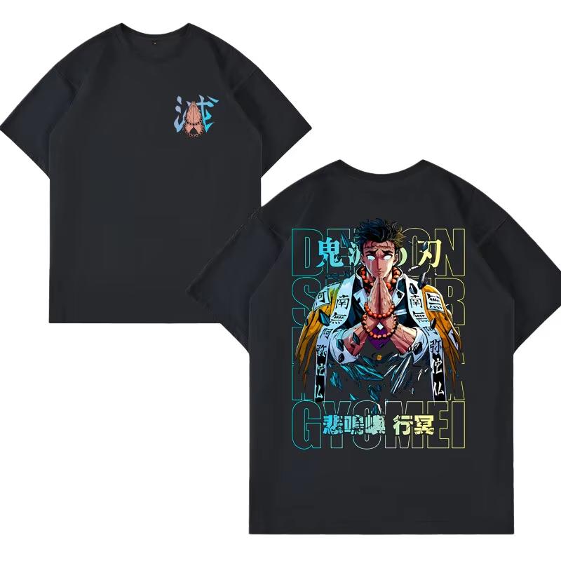 Demon Slayer Anime Printing Oversized Cotton Tshirt Men and Women Comfortable Fashion Street Y2K Summer Trend Harajuku Tshirt