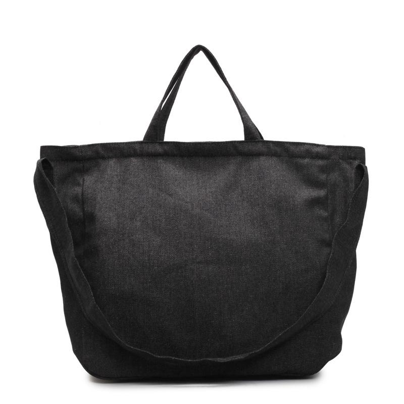 Large capacity canvas tote bag literary shoulder bag simple messenger bag