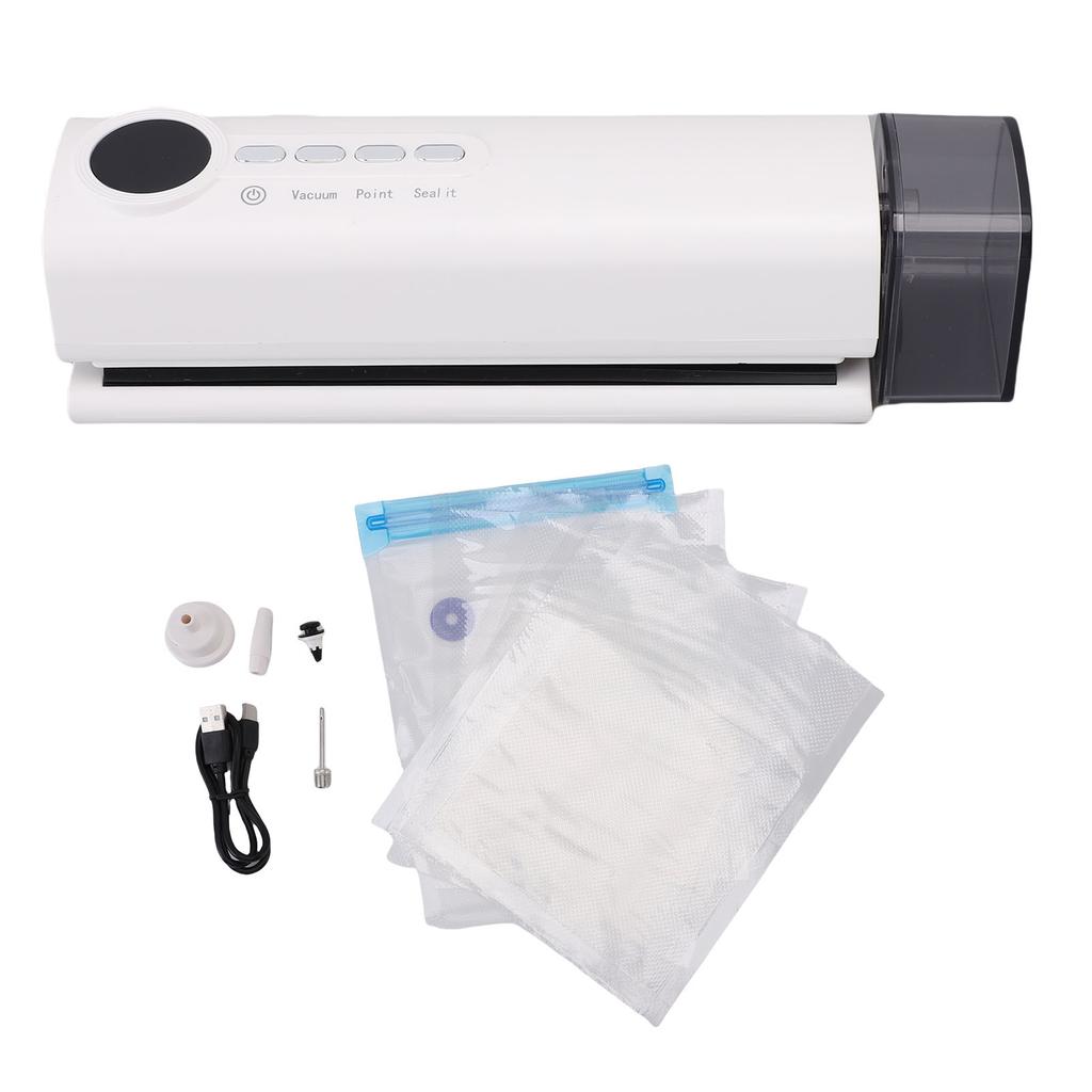 Cordless Vacuum Sealer Multifunctional Adjustable Temperature Portable Automatic Food Sealer Beige