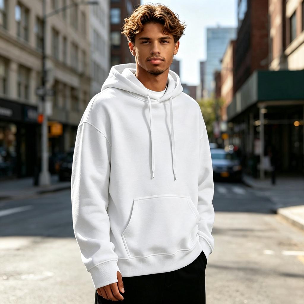 Herren Freizeit Sport Kapuzenpullover Langarm Rundhals Pullover Sweatshirt