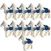 MOC Purchases Products Building Blocks Character Accessories Medieval Military Cavalry Knight Horses Animal Bricks Toy Gifts X36