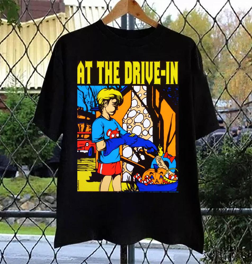 

Постер на концерт At The Drive In 2000 года, черная футболка с коротким рукавом, все размеры, унисекс XXXXL