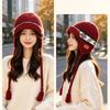 Ear Protection Winter Hat Thickened Pompoms Cap Cute Knitted Cap  Outdoor