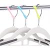 uxcell 40Pcs Clothes Hanger Windproof Plastic Strip Hook, Anti-Slip Off Windproof Fixed Buckle, Anti-Drop Strips Hanger Fixation for Outdoor Indoor
