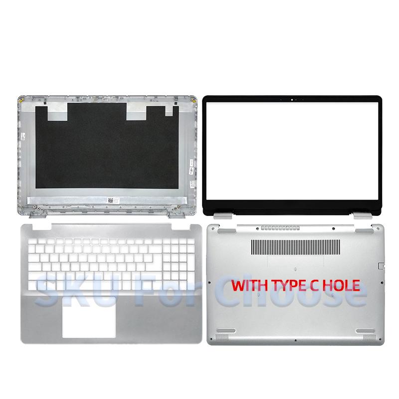 Silver New Repalce Cover For Inspiron 15 5000 5584 P85F LCD Screen Back Cover Front Bezel Hinges Palmrest Lower Bottom Case
