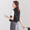 TERRE BLEUE Women's Loose Fit Short Commuter Blazer Vest