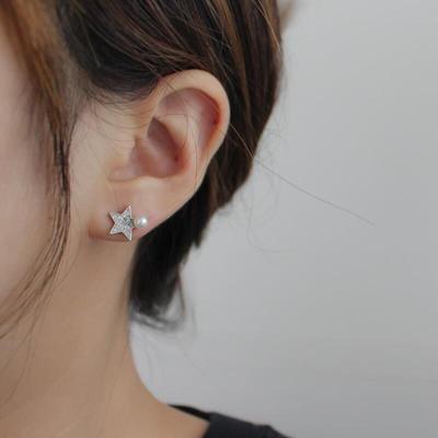 Toalen Women's Earrings Star Piercing Cubic Zirconia Star Mini