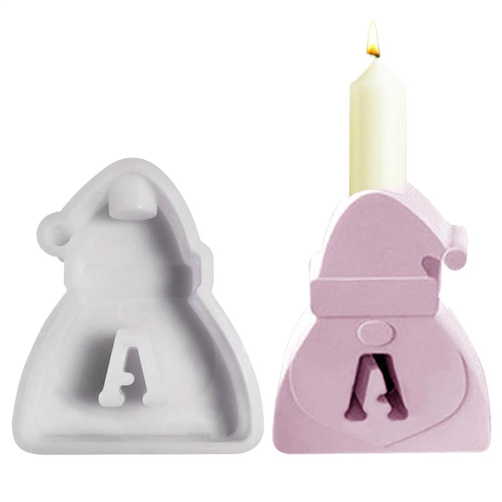 Creative Silicone Mold Resin Non-Stick Candle Mold Silicone Mold Christmas Ornaments Reusable Easy Release Candle Holder With