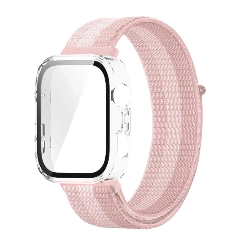 Pasek Nylonowy+Etui PC do Huawei Watch Fit 3/4/4 Pro Chroniące przed Upadkiem+Wygodna Oddychająca Opaska na Nadgarstek Correa