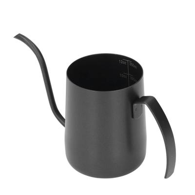 Bouilloire à café à bec étroit compacte en acier inoxydable avec échelle Bouilloire à goutte à goutte pour cuisine bureau café thé thé (Tasse à Anse Sept Personnages 350ml