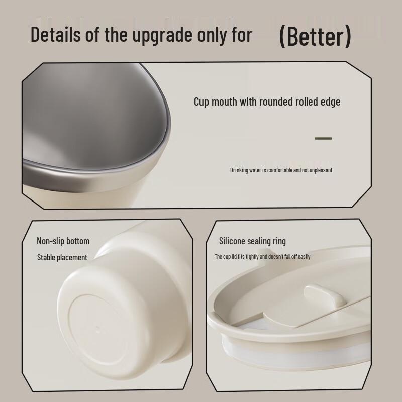 Qianxing 304 Stainless Steel Insulated Mugs with Lids (2-Pack)