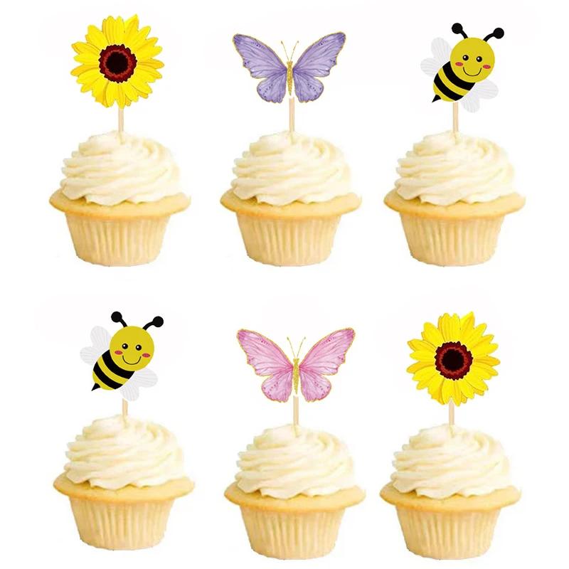 Butterfly Cupcake Toppers Baby Shower Party Decor Butterfly Cake Topper Picks Decor Girls Women Birthday Party Wedding Decor