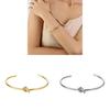 Titanium Steel Minimalist Infinity Knot Bracelets For Men And Women With 18k Gold Plating