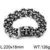 KALEN Punk Style Fine Jewelry Fashion Bracelets Stainless Steel Skull Links Bracelet for Men
