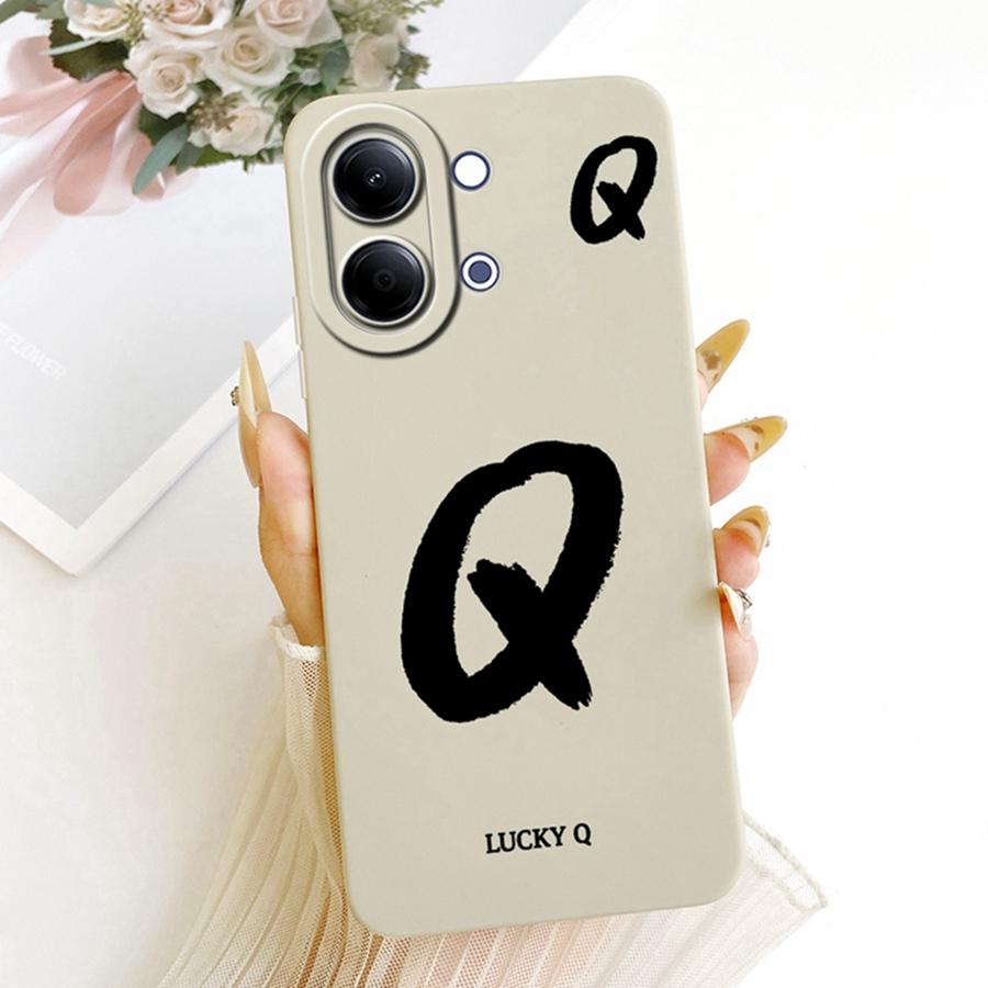 For Vivo Y05 4G Case Y11d Y11 5G Cover Lucky A-Z Letters Soft Silicone Coque Phone Case For Vivo Y21 5G V2553 Cases