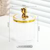 Elegant Cotton Swab and Floss Holder - Premium Makeup Storage Box