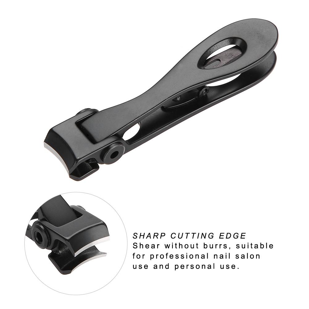 Stainless Steel Nail Clipper Portable Nail Cutter Trimmer Manicure Pedicure Tool Small Black