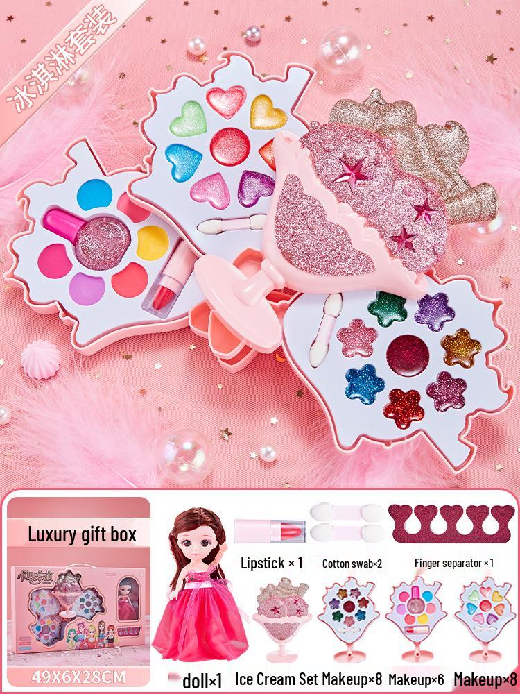 Kids' Makeup Set for Ages 3-6: Genuine Girls' Playhouse Toy with Lipstick 012/013