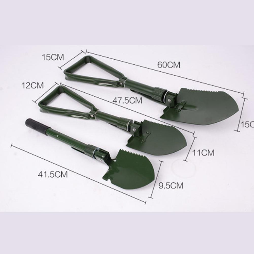 4-in-1 Multifunktionale Klappschaufel Outdoor Schanzwerkzeug mit Tragetasche für Camping Gartenarbeit