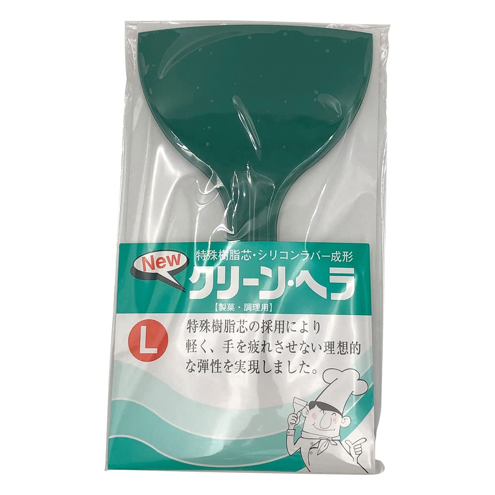 Iizuka New Clean Spatula Silicone Made in WKL1605 (Large), Green, Rubber, Japan, зелёный