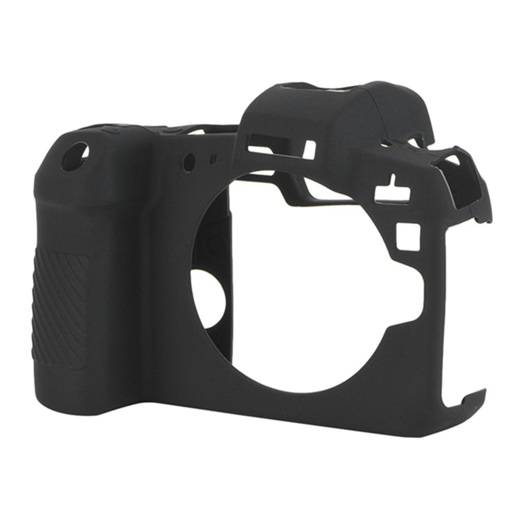 Silicone Shockproof Soft Light Camera Screen Protector Case Cover for Canon EOS R(Black)