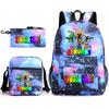 Rhythm Box Spiel Merchandise Schultasche Sprunki Cartoon Sternenhimmel Rucksack Umhängetasche Dreiteiliges Set