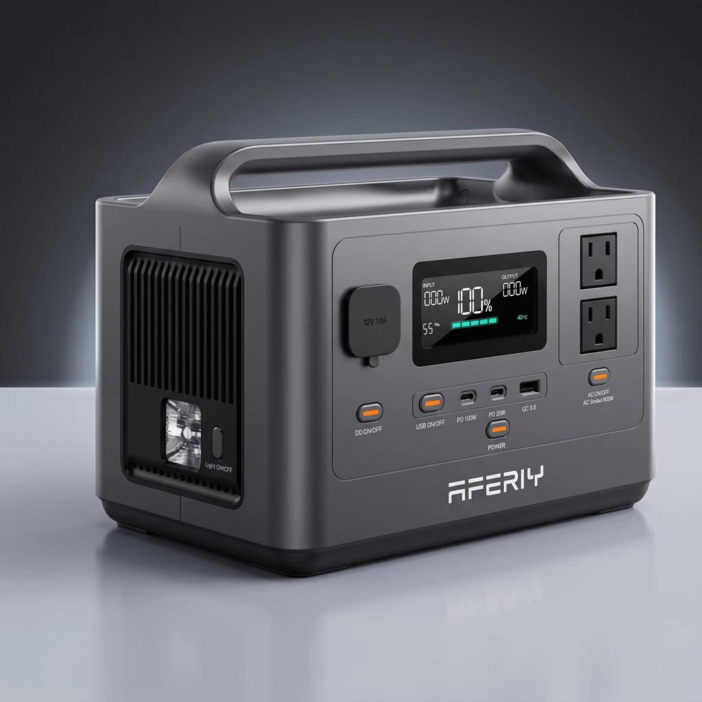 Aferiy P040 400W 256Wh Portable Power Station - Lifepo₄ External Battery, 10Ms Ups, Fast Charging, Compact & Lightweight for Camping