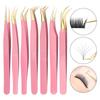 Pink Goldfish Pattern Eyelash Extension Tweezers for Beauty Salons