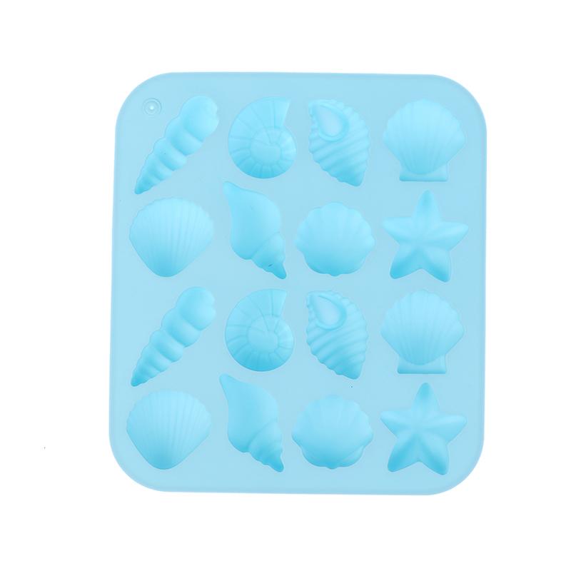 16 Cavity Shell Conch Starfish And Other Shaped Silicone Molds Diy Candy Mousse Pastry Pudding Chocolate Cake Baking Mold