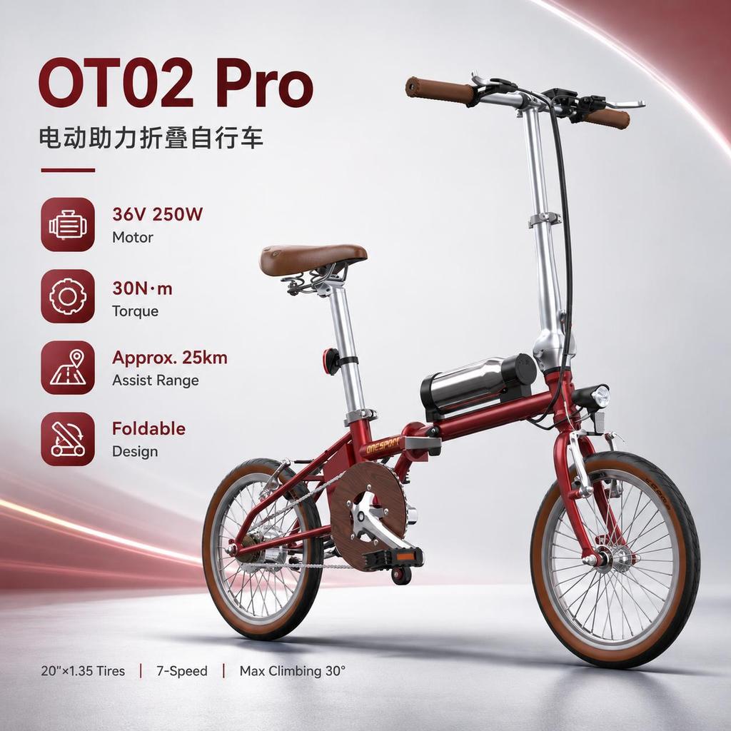 ONESPORT OT02 Pro 250W36V5.2Ah Baterie Autonomie 25km Senzor de Cuplu Apărători de Noroi și Afișaj LCD