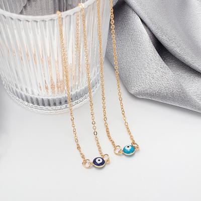 Niche Design Ins the Same Devil's Eye Necklace Choker Fashion Personality Simple Collarbone Chain