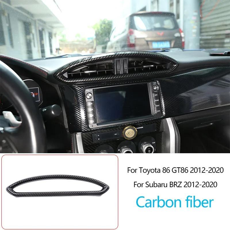 För Toyota 86/Subaru BRZ 2012-2020 ABS Kolfiber Interiörsats Instrumentbräda Mittkonsol Växelspakspanel Skydd Dekaler