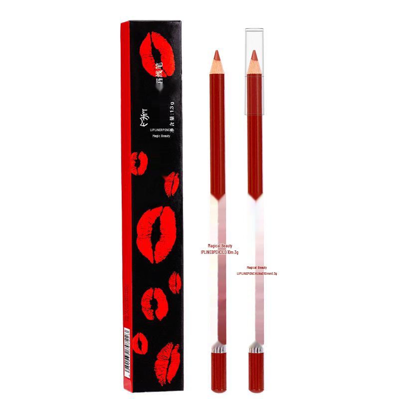 6D Pure Desire Waterproof Lip Liner: Sharpenable, Sweatproof Wood Crayon for Precise Outline.