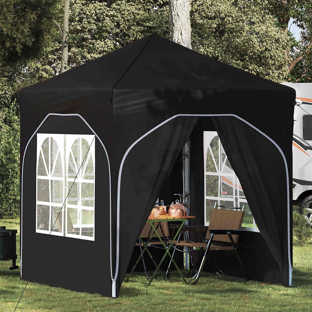 Pop Up Party Tent 192 X 192 X 245 Cm Black