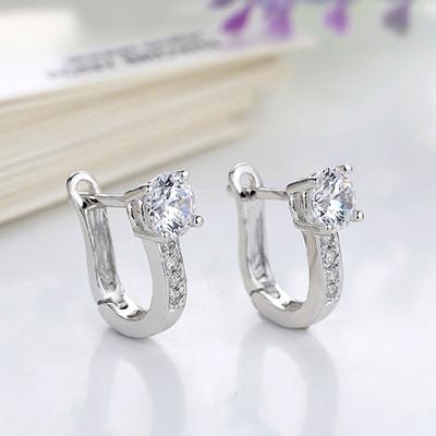 925 Sterling Silver AAA Zircon Earrings Fashion Jewelry