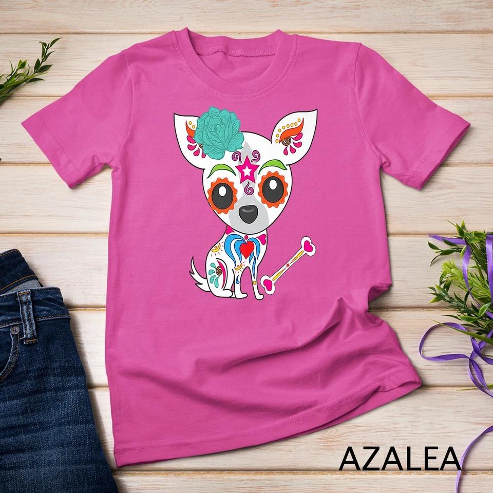 Mexican Sugar Skull Chihuahua Premium Unisex T-shirt L