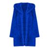 Women's Fashion Long Sleeve Plush Waistcoat Faux-Fur Hoodie Top Coat Outwear