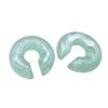 New Style Acrylic Ear Clip Earrings Round Resin C Shape Ear Cuff Jelly Color Lightweight No Piercing Earrings Party Wear