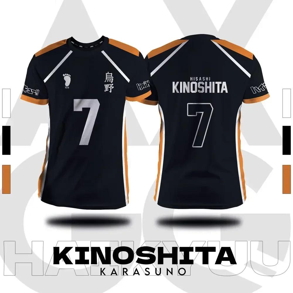 Haikyuu Fukurodani Hinata Cartoon Anime Cosplay Pánské tričko s krátkým rukávem Dětské tričko Oblečení Unisex Topy Nové módní dámské tričko