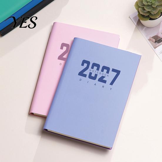 Foreign Trade Business Planner 2027 A5 Daily Planner, 365 Day Time Management Schedule Notebook Portable Agenda for Work Study, Imitation Leather
