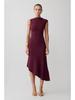 2026 Elegantes Damen-Twillkleid – Schlanke Passform, Taillenbetonung, Unregelmäßiger Saum