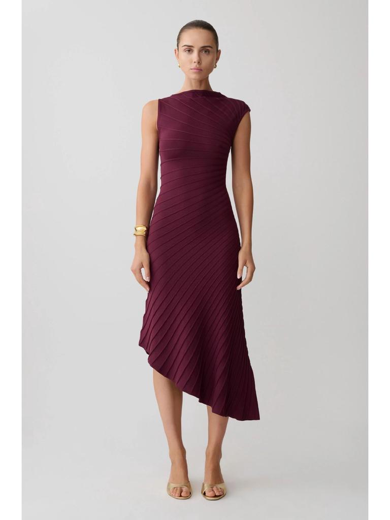 2026 Elegantes Damen-Twillkleid – Schlanke Passform, Taillenbetonung, Unregelmäßiger Saum