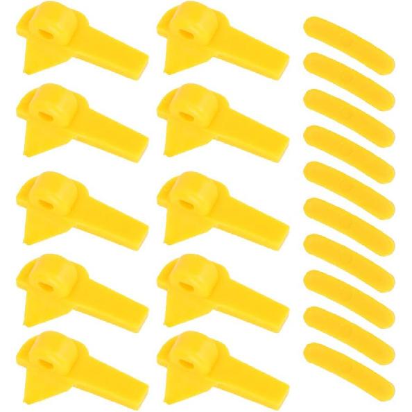 

Pissente ABS Plastic Tire Changer Mount Protector, 20 Pieces Rim Demount Head Duck Insert for Tyre Changing Equipment