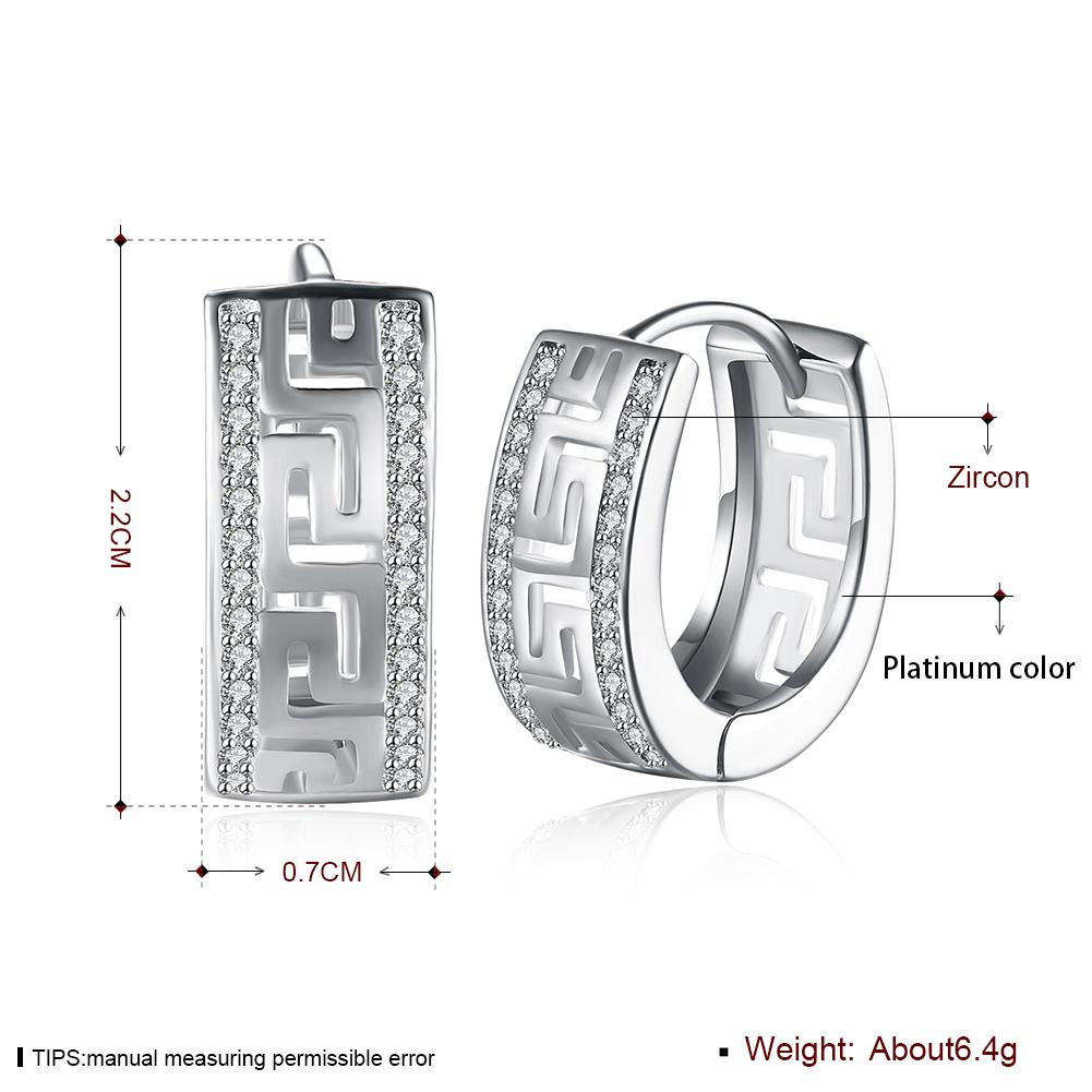 

UMCHO Yellow Gold and Silver CZ Zircon Square Hoop Earrings for Women серебряный